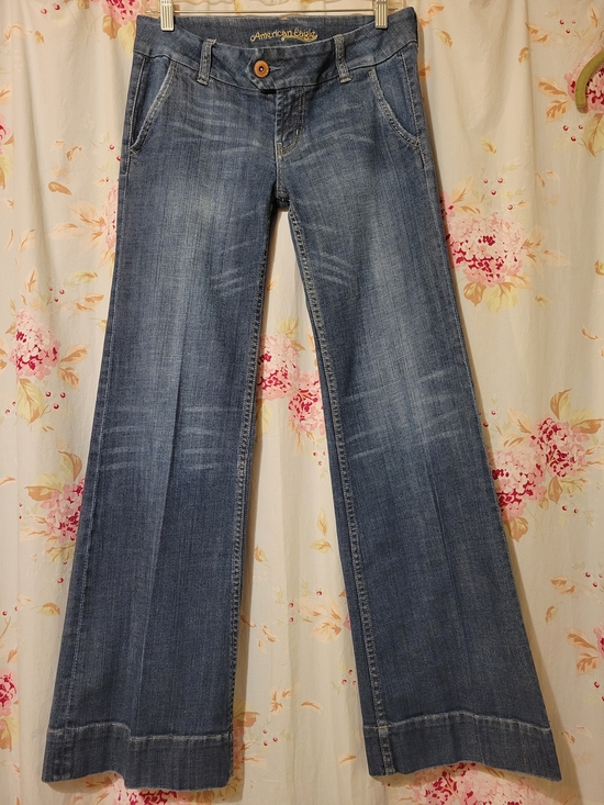 American Eagle Outfitters Denim - Awesome Vintage Y2K American Eagle Wide-Leg Low-Rise Trouser Jeans Size 6 EUC
